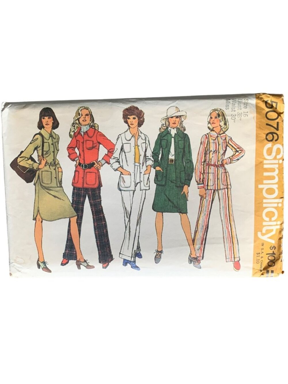 Simplicity 5076 Misses Jacket Shirt Skirt Pant Sewing Pattern Size 16 Uncut